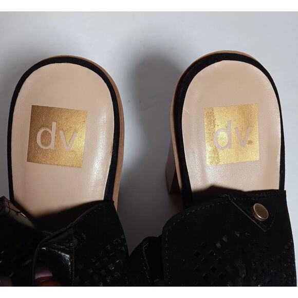 DV Dolce Vita Shoes Block Heel Pump Size 10 Open Peep Toe Cutout - Picture 14 of 16